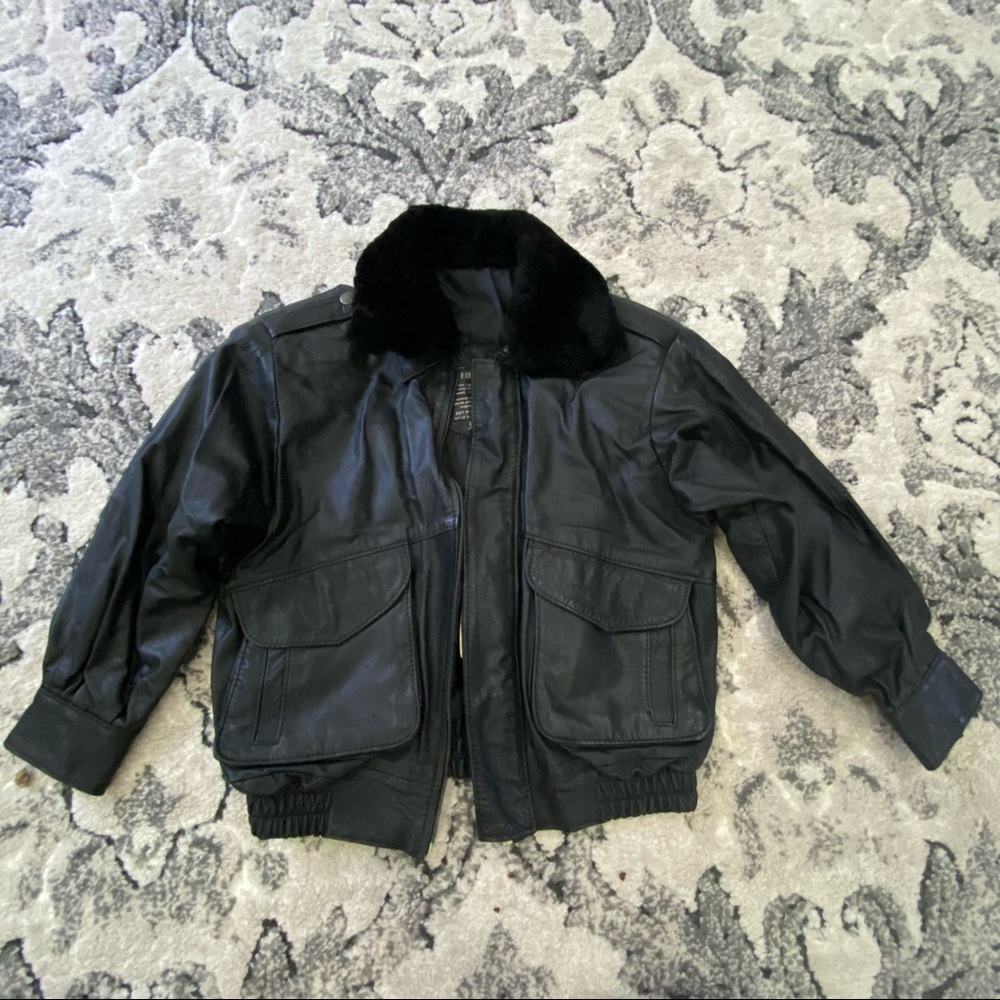 🇦🇷 Argentinian 100% Genuine Blk Leather Jacket